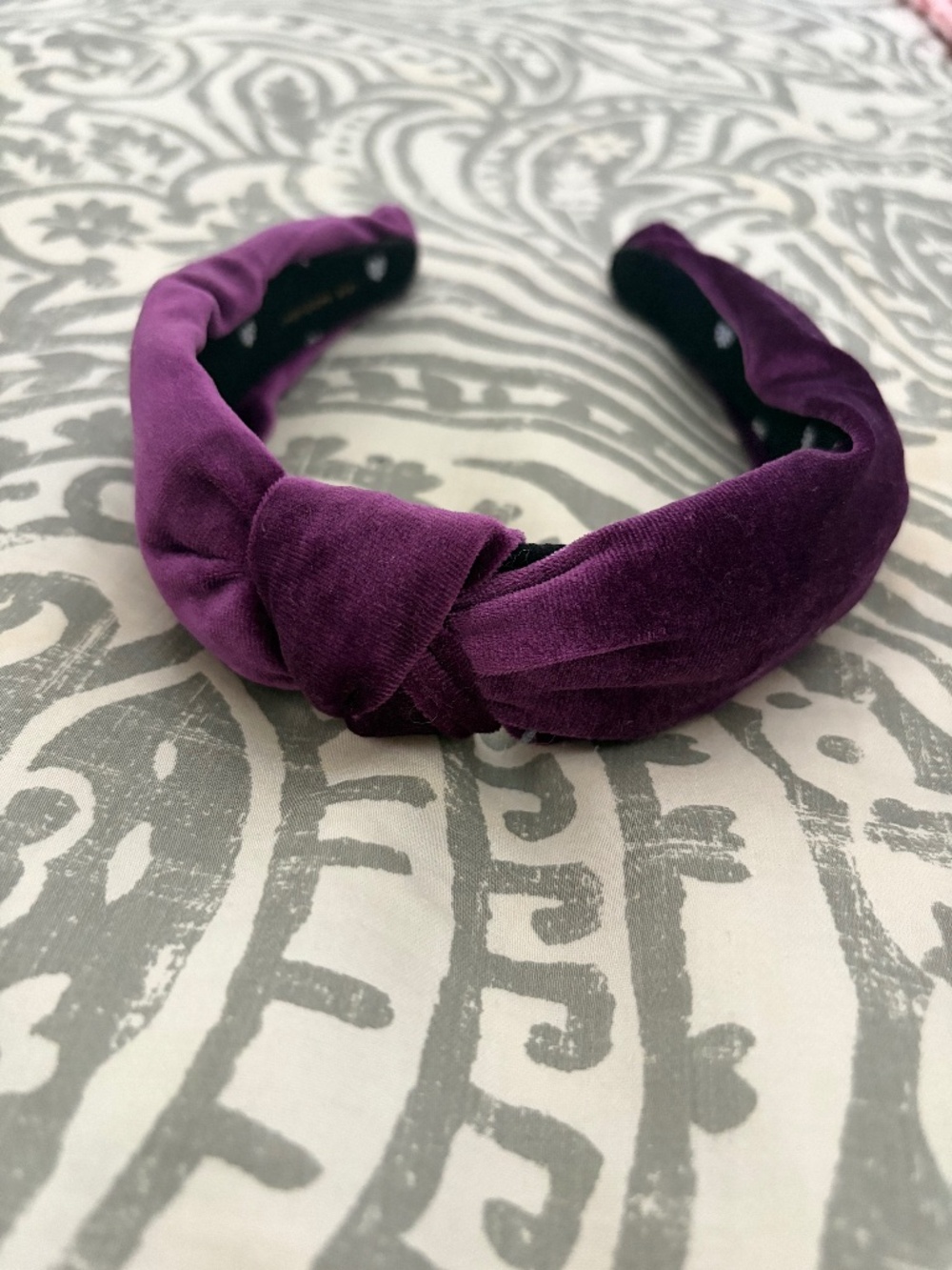 Lele Sadoughi Purple Velvet Headband